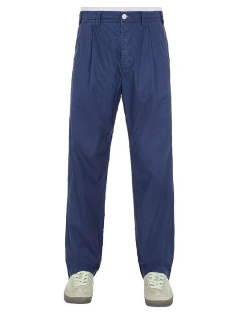 314X3 PLATED COTTON CANVAS_STONE ISLAND MARINA ROYAL BLUE