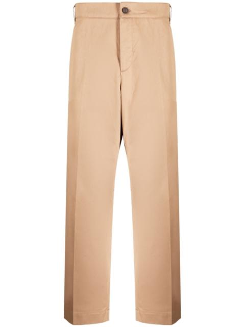 straight-leg tailored trousers