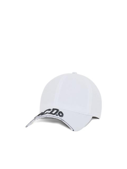 cut-brim logo-detail cotton baseball cap