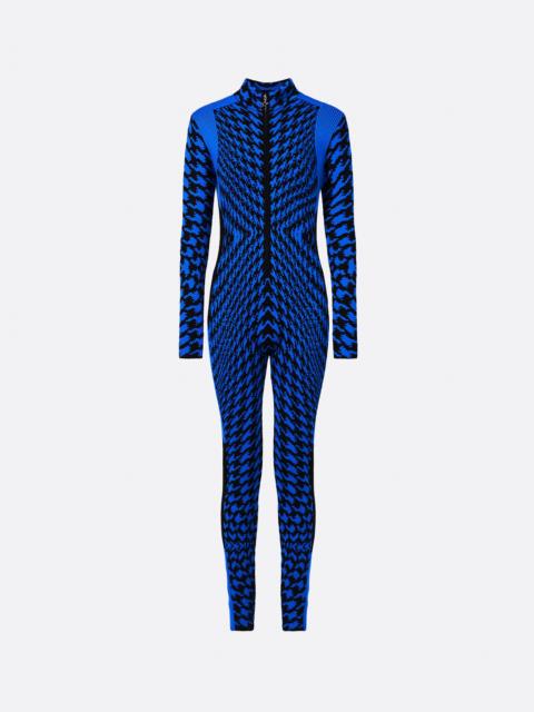 Twisted Houndstooth Merino Wool Jumpsuit