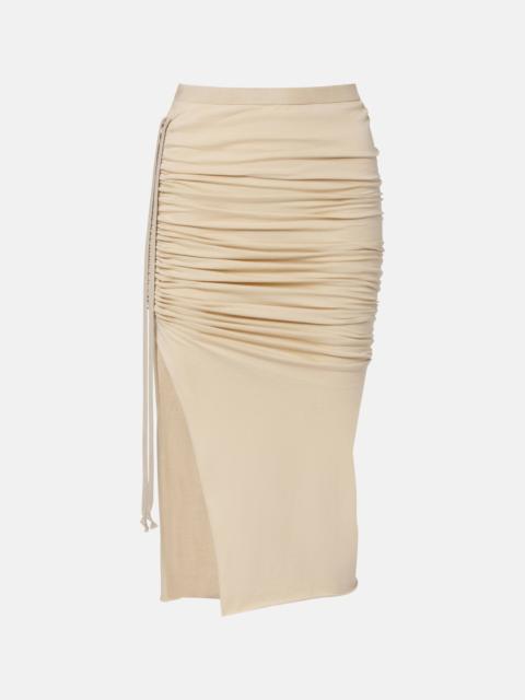 DRKSHDW Edfu cotton jersey midi skirt