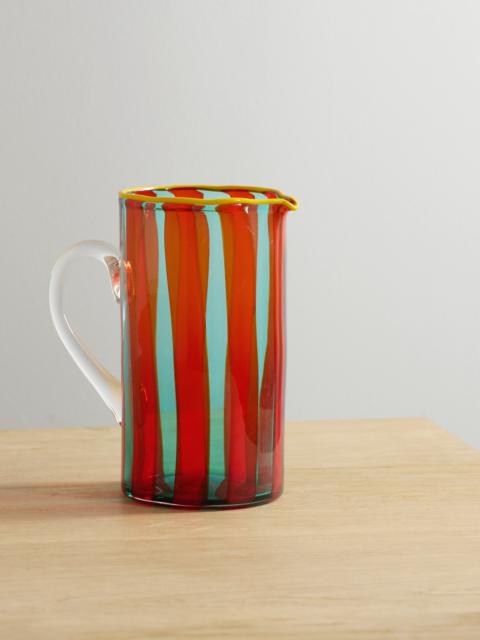 Mama Striped Murano Glass Carafe