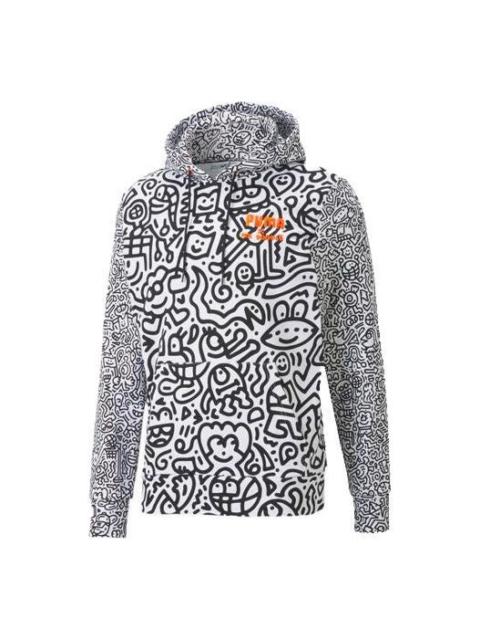 PUMA x MR DOODLE Crossover Embroidered logo Printing Graffiti Casual White 598640-02
