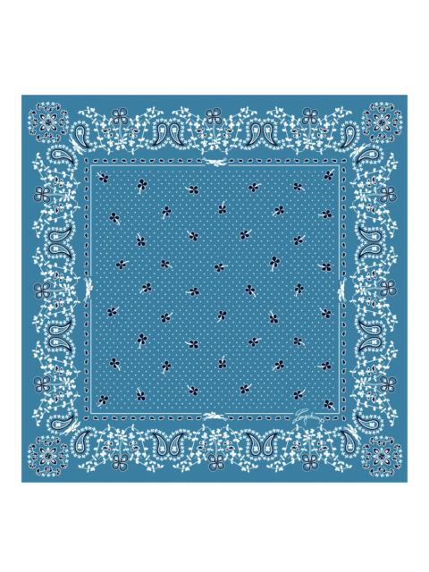 French Bandana Silk scarf 50 Lagoon - Silk