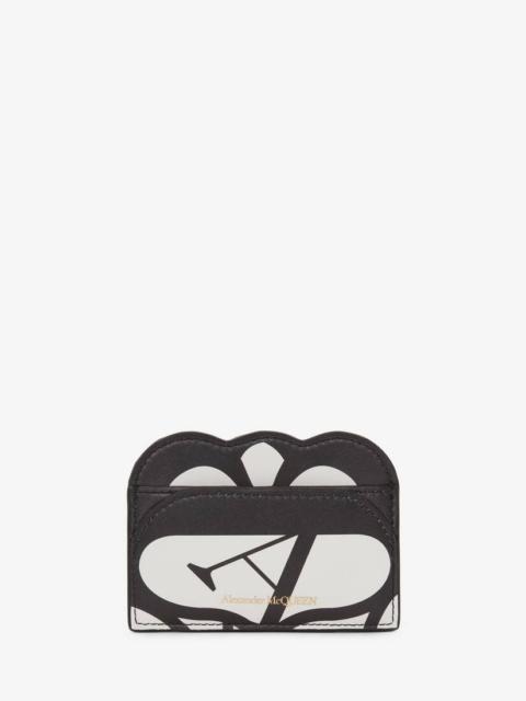 Seal Logo Card Holder in Ivory/black
