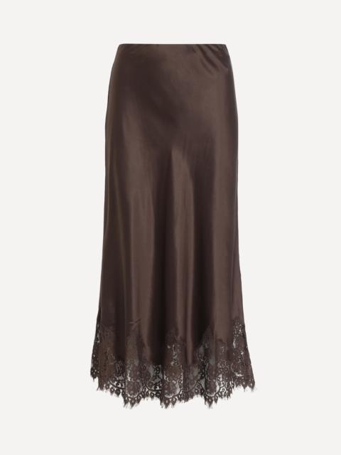 Carolina Black Bean Silk Lace Skirt