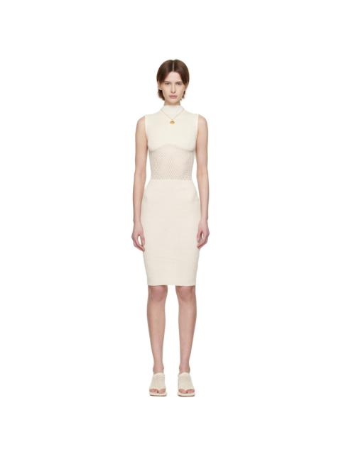Off-White Honeycomb Midi Dress