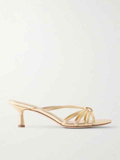 Abby Metallic Leather Mules