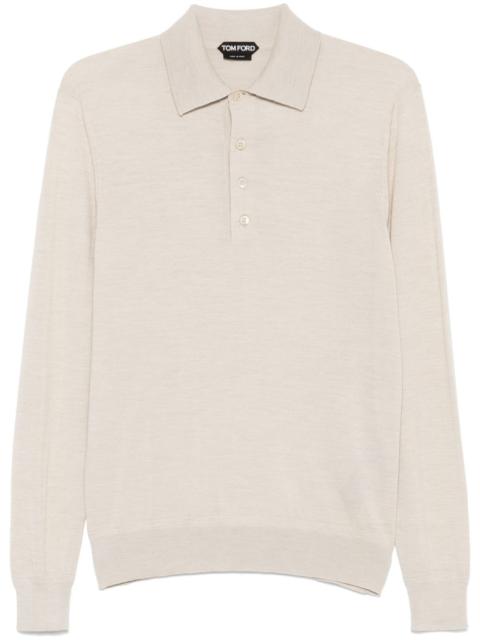 fine-knit polo shirt