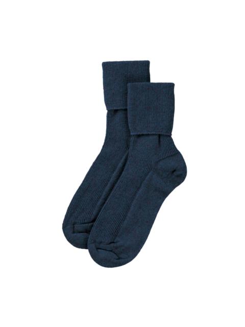 Women's Heather Navy Cashmere Socks