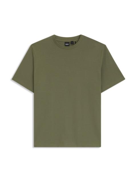 COTTON-BLEND T-SHIRT WITH BUBBLE-JACQUARD STRUCTURE