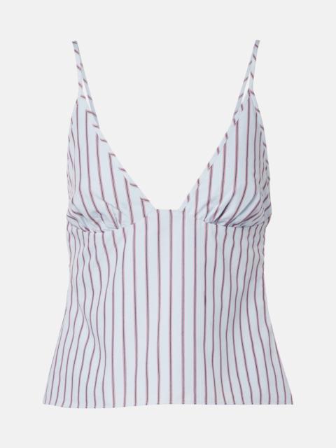 Lista pinstripe cotton-blend top