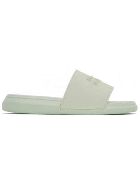 Alexander McQueen Logo Slides Green