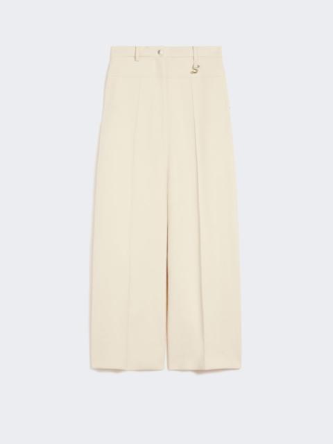 Oversized gabardine trousers - vanilla