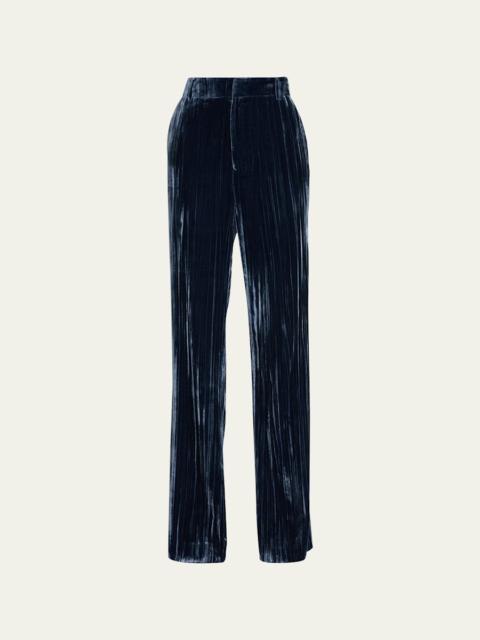 Kerry Slim Straight-Leg Crepe Pants
