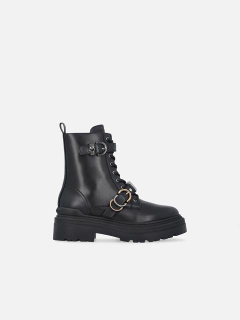 COMBAT BOOTS WITH METAL INSERTS