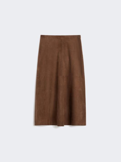 CIPRIA Flared suede skirt