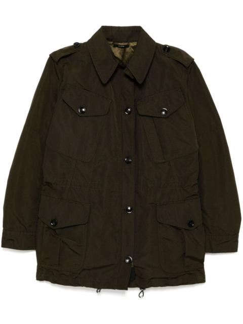 drawstring waist military jacket