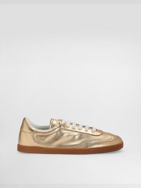 Saint Tropez foiled leather sneakers