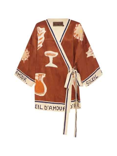 Soleil D'Amour Wrap Mini Dress