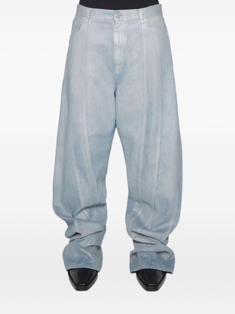 panelled cotton trousers