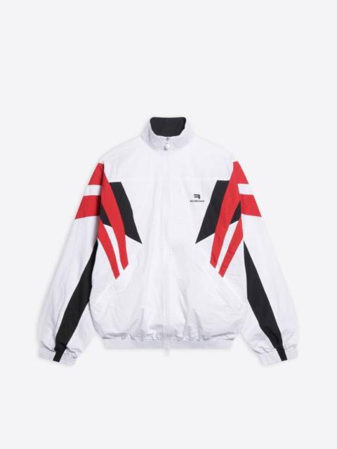 Men's Sporty B Tracksuit Jacket  in White