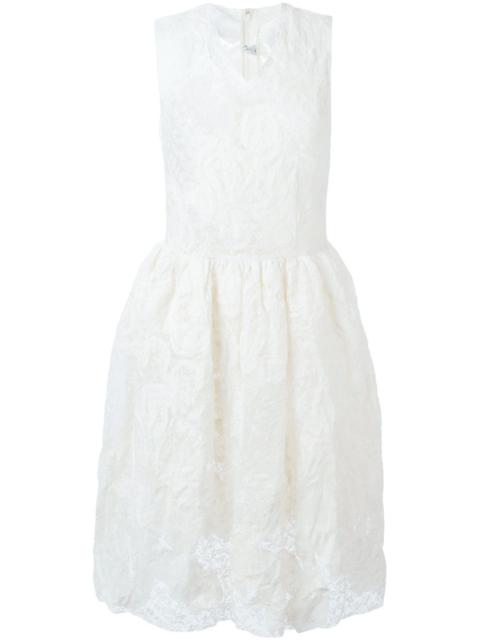flower appliqué lace dress