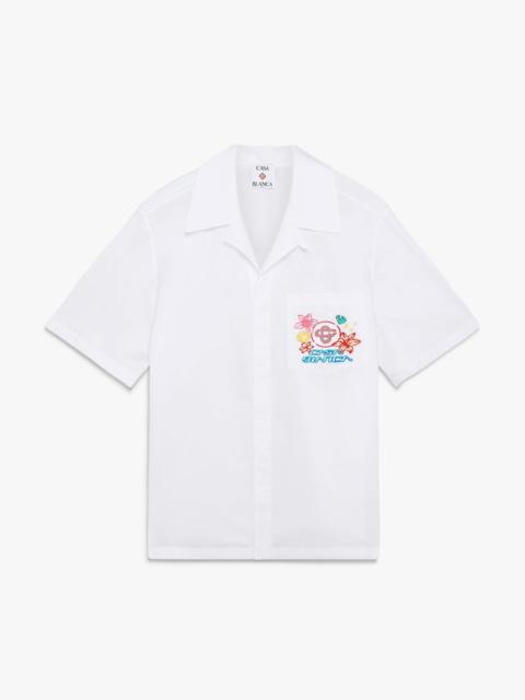Collage D'Icones Graphiques Embroidered Short Sleeve Shirt