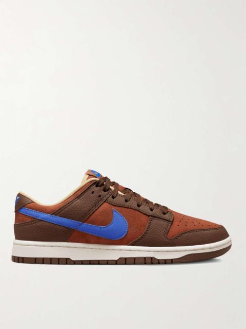 Dunk Low Retro Leather-Trimmed Suede Sneakers