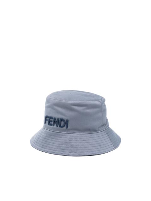 logo-embroidered bucket hat