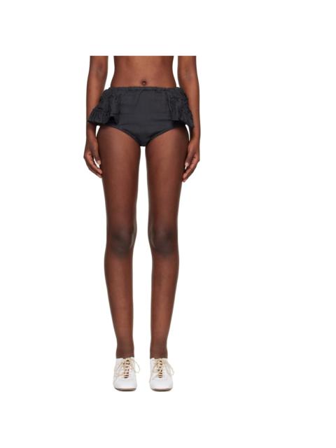 Black Ruffled Briefs