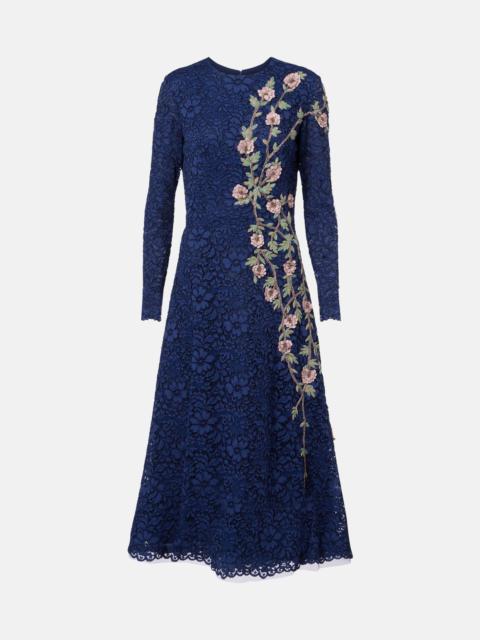 Marlena embellished lace cocktail dress