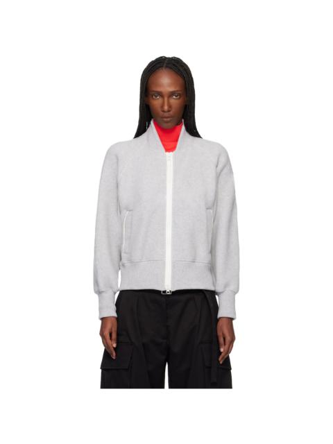 Gray 'White Label' Sierra Fleece Bomber Jacket