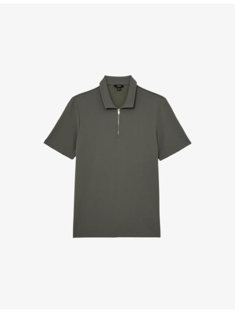 Forno Zip-Up Woven Polo Shirt