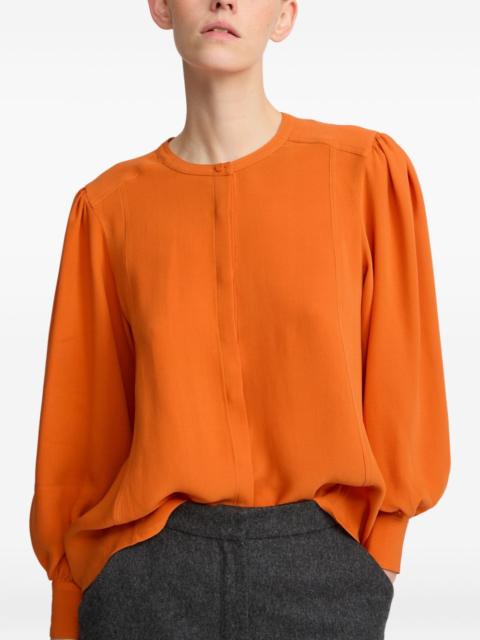 puff-sleeve shirt