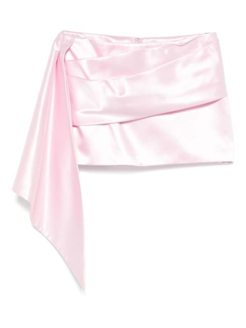 draped mini skirt