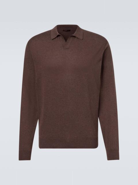 Cashmere polo sweater
