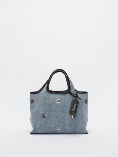 Denim Mini Market Tote with Grommets