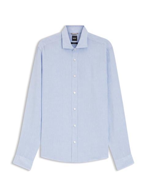 REGULAR-FIT SHIRT IN WASHED LINEN