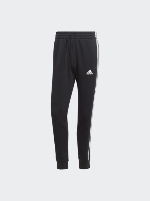 Essentials Fleece 3-Stripes Tapered Cuff Pants