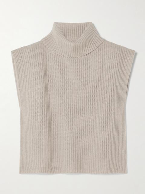 Ribbed Cashmere Turtleneck Dickey