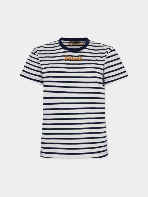 STRIPED JUST RIGHT FIT T-SHIRT