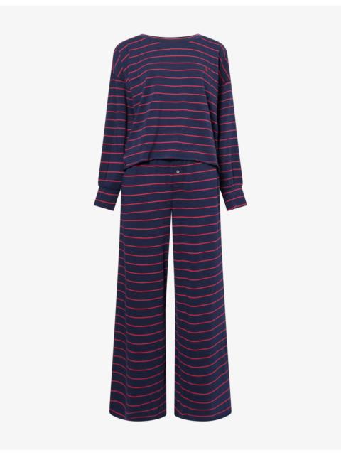 Stripe Wide-Leg Jersey Pyjama Set