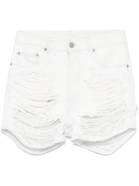 distressed denim shorts