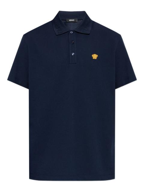 Medusa Head-appliqué polo shirt