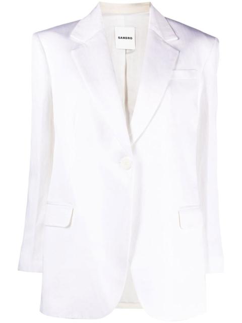 single-breasted cotton blazer