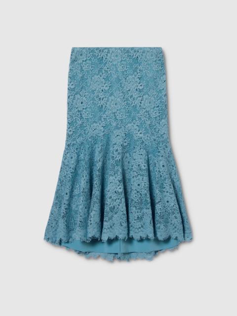 GG flower stretch lace skirt