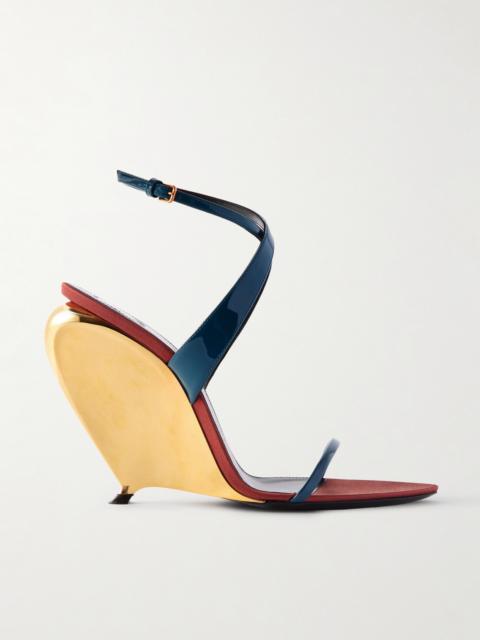 Tallulah Patent-leather Wedge Sandals