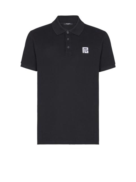 Embroidered cotton polo
