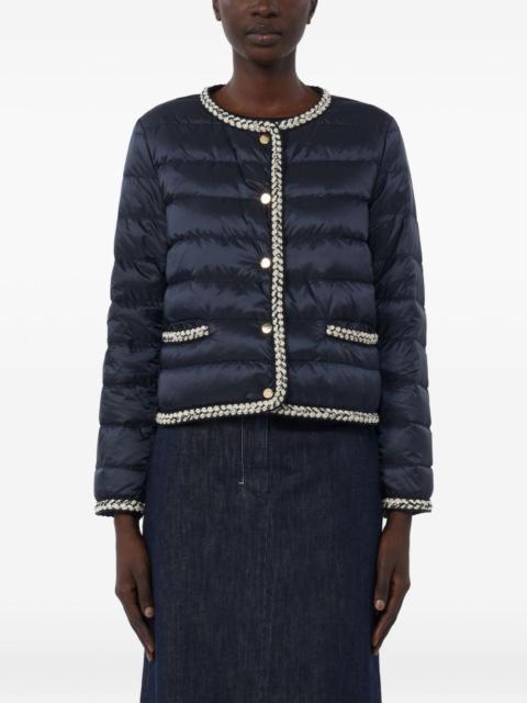 embellished-trim padded jacket